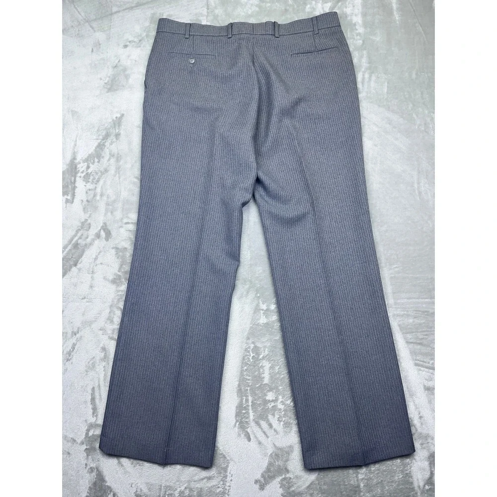 VTG Levi's Action Slacks Gray Pinstripe Dress Pants Career‎ Office Sz 38